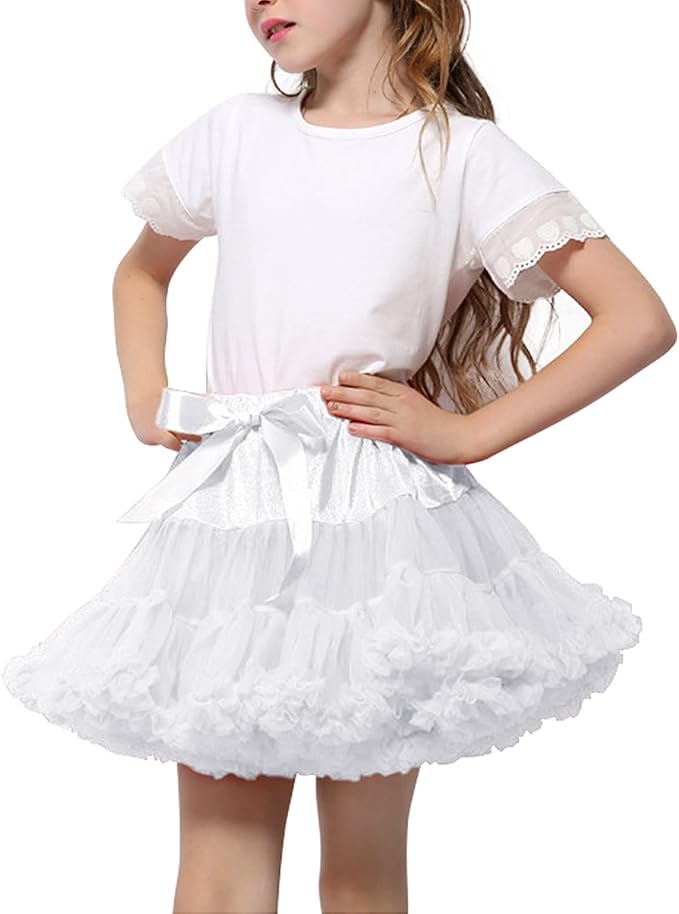 女孩蓬蓬裙蓬松柔软薄纱裙公主芭蕾舞短裙蓬蓬裙(3-10t)